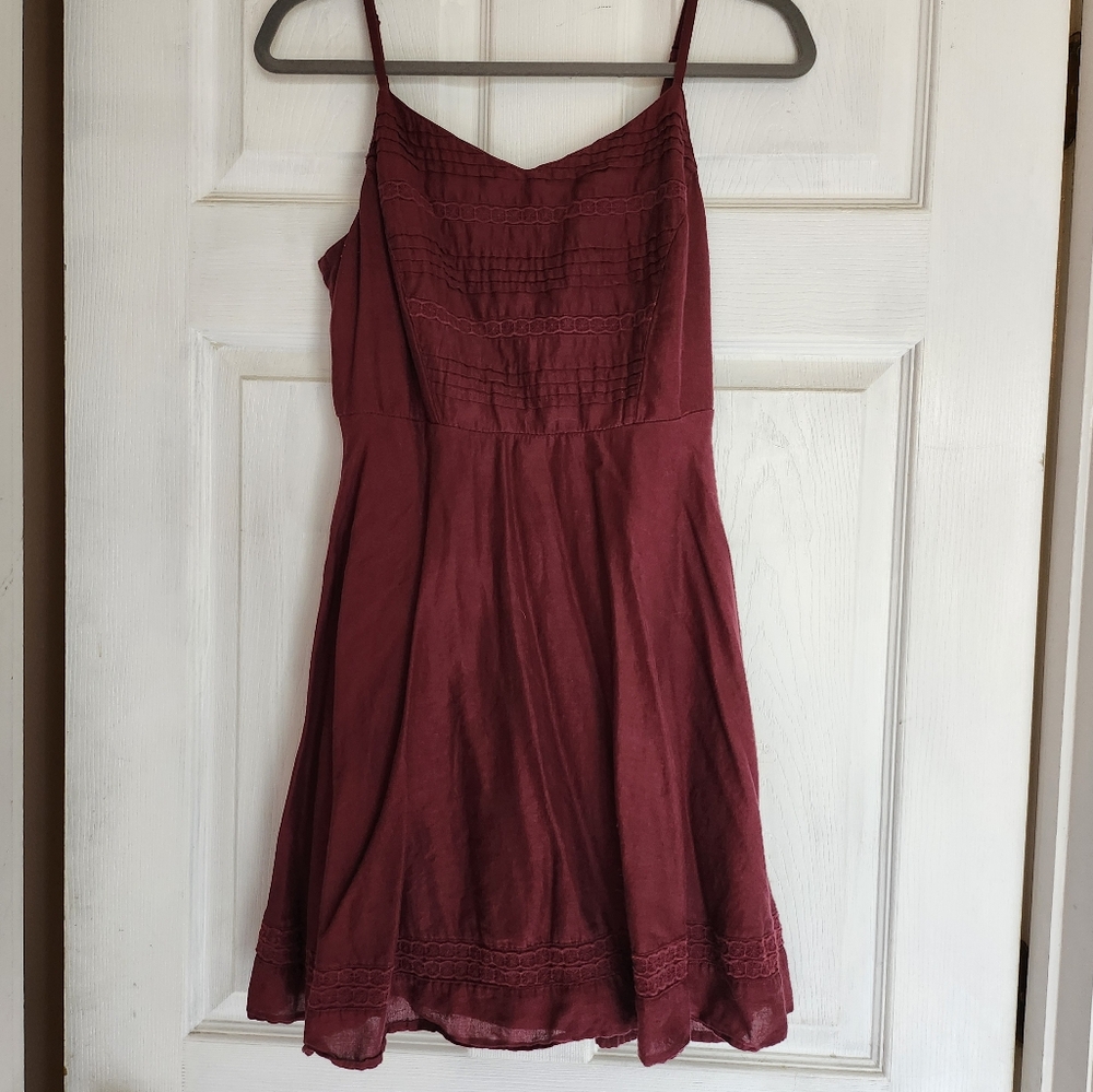 Old Navy Burgundy Mini Dress with Spaghetti Straps